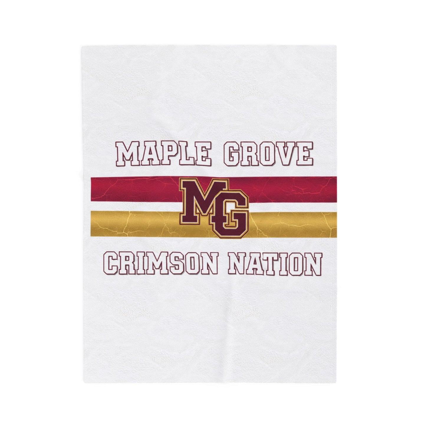 Maple Grove Crimson Nation Velveteen Plush Blanket