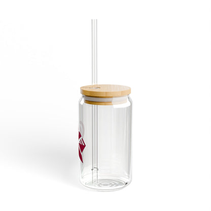 Irondale Knights Eco-Friendly 16oz Sipper Glass with Straw
