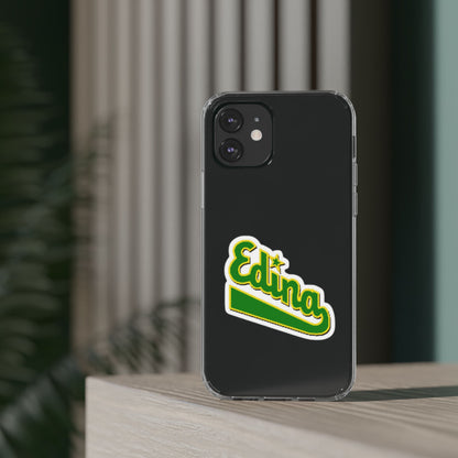 Custom Clear Phone Case with Edina Design - Stylish Protection for Your Smartphone
