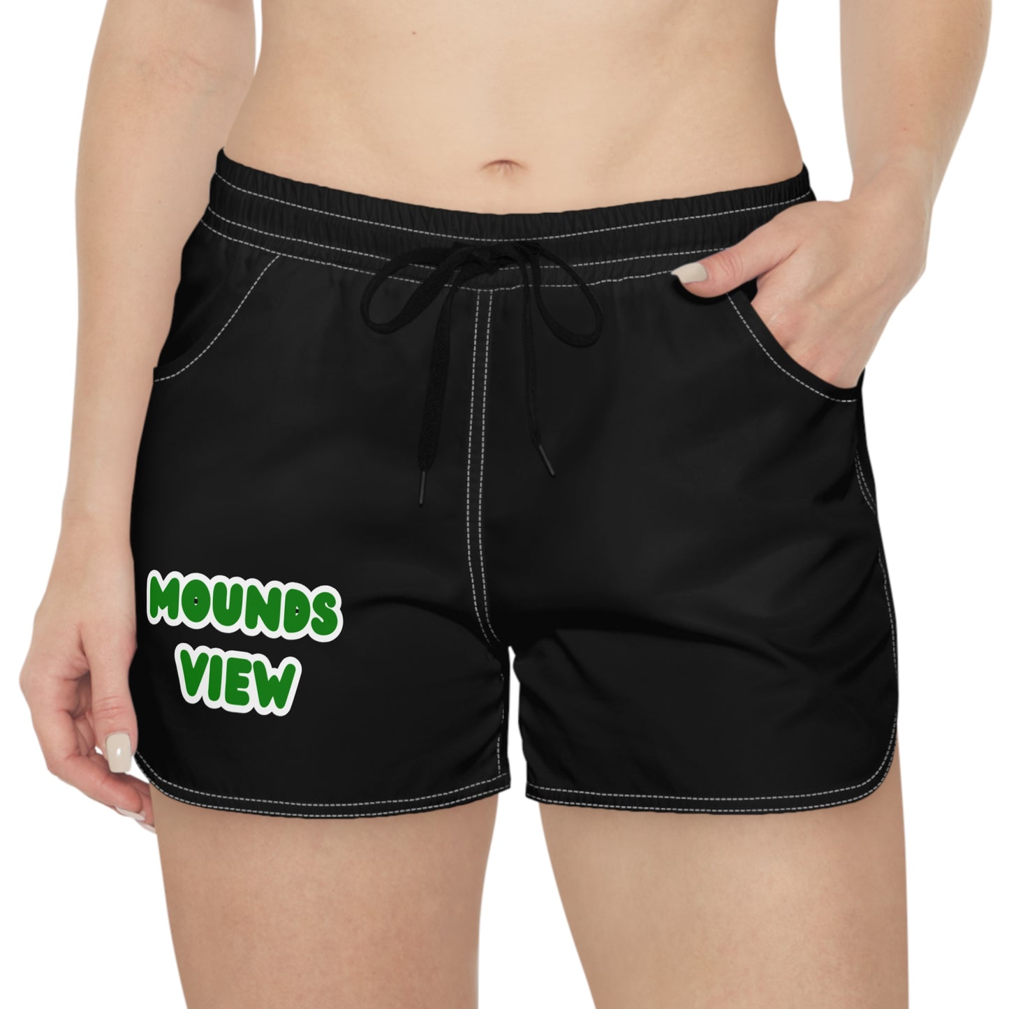 Mounds View Mustangs Black Women's Casual Shorts