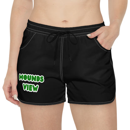 Mounds View Mustangs Black Women's Casual Shorts
