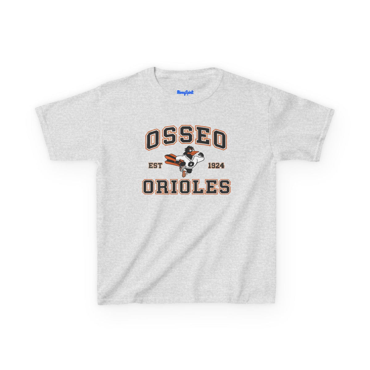 Osseo Orioles Kids T‑Shirt — Vintage Mascot Baseball Tee (Est. 1924)