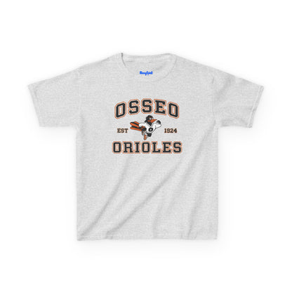 Osseo Orioles Kids T‑Shirt — Vintage Mascot Baseball Tee (Est. 1924)