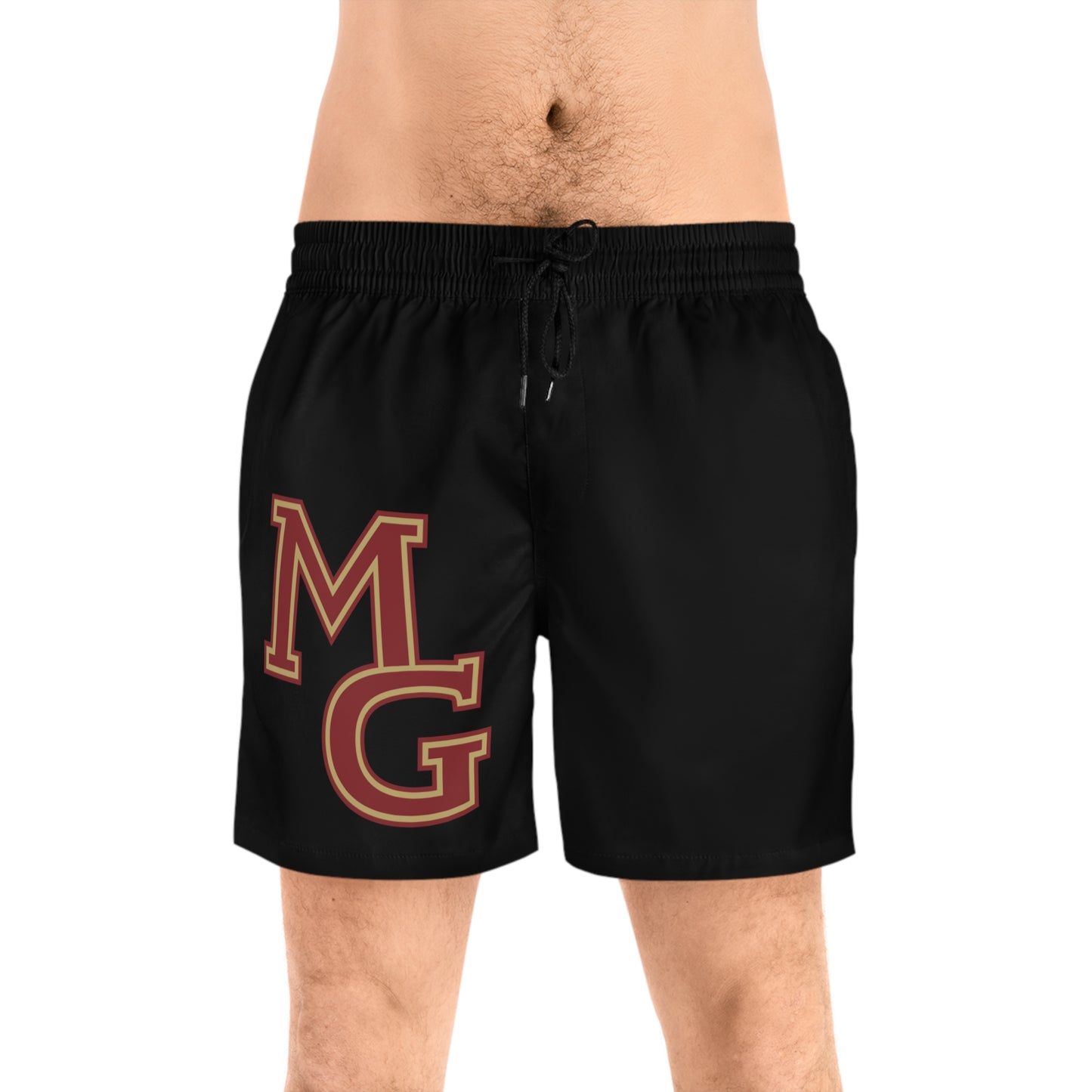 Maple Grove Crimson Stylish Men's Mid-Length Swim Shorts | Perfect for Summer Adventures