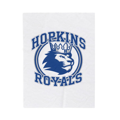 Hopkins Royals Velveteen Plush Blanket - Soft Cozy Throw for Game Day and Home Decor