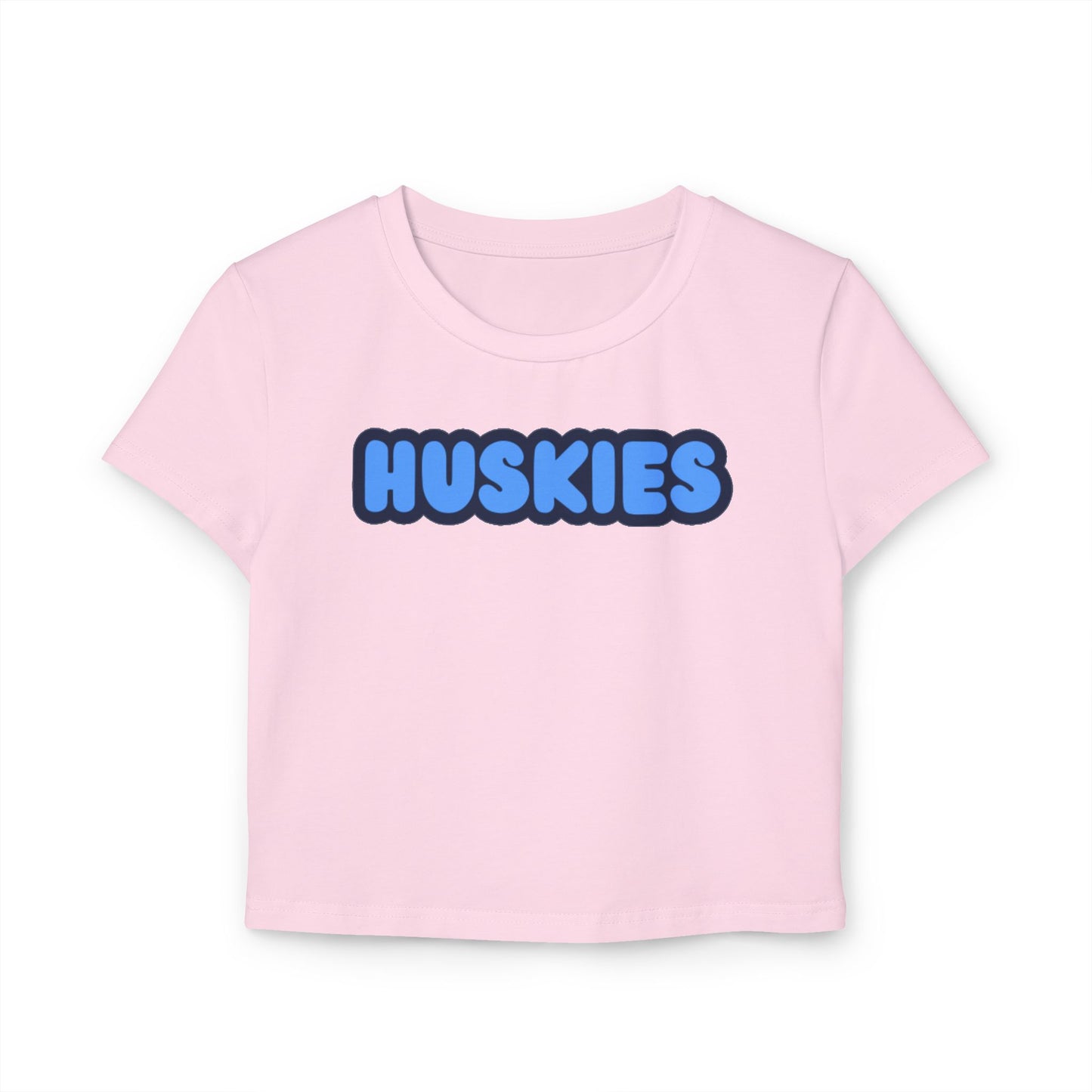 Saint Anthony Huskies Women’s Baby Tee - Retro Graphic Top for Casual Vibes