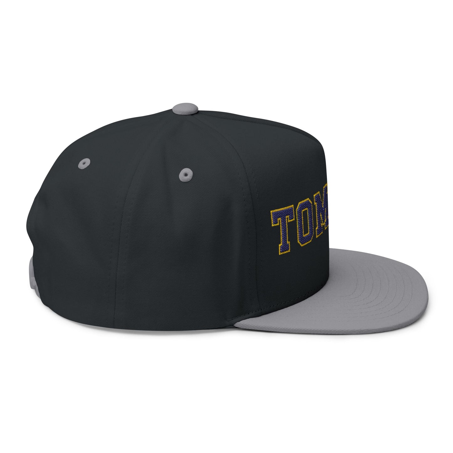 Minneapolis Edison Tommies Embroidered BlueText Flat Bill Cap — School Spirit Snapback