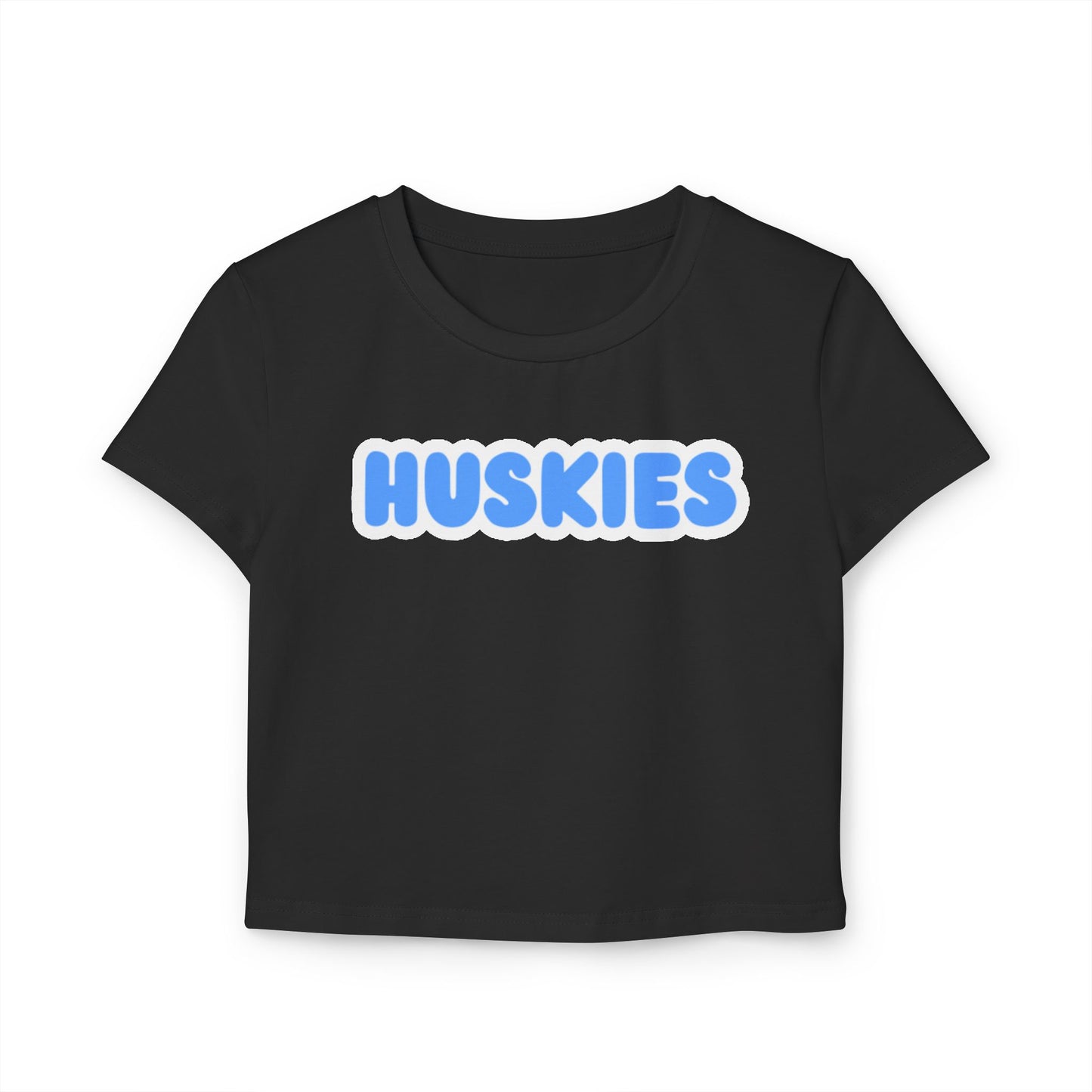 Saint Anthony Huskies Women’s Baby Tee - Retro Graphic Top for Casual Vibes