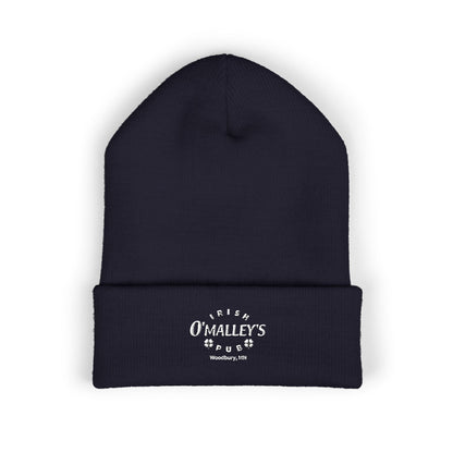 Embroidered 'O'Malley’s Irish Pub' Cuffed Beanie – St. Patrick’s Shamrock Winter Hat