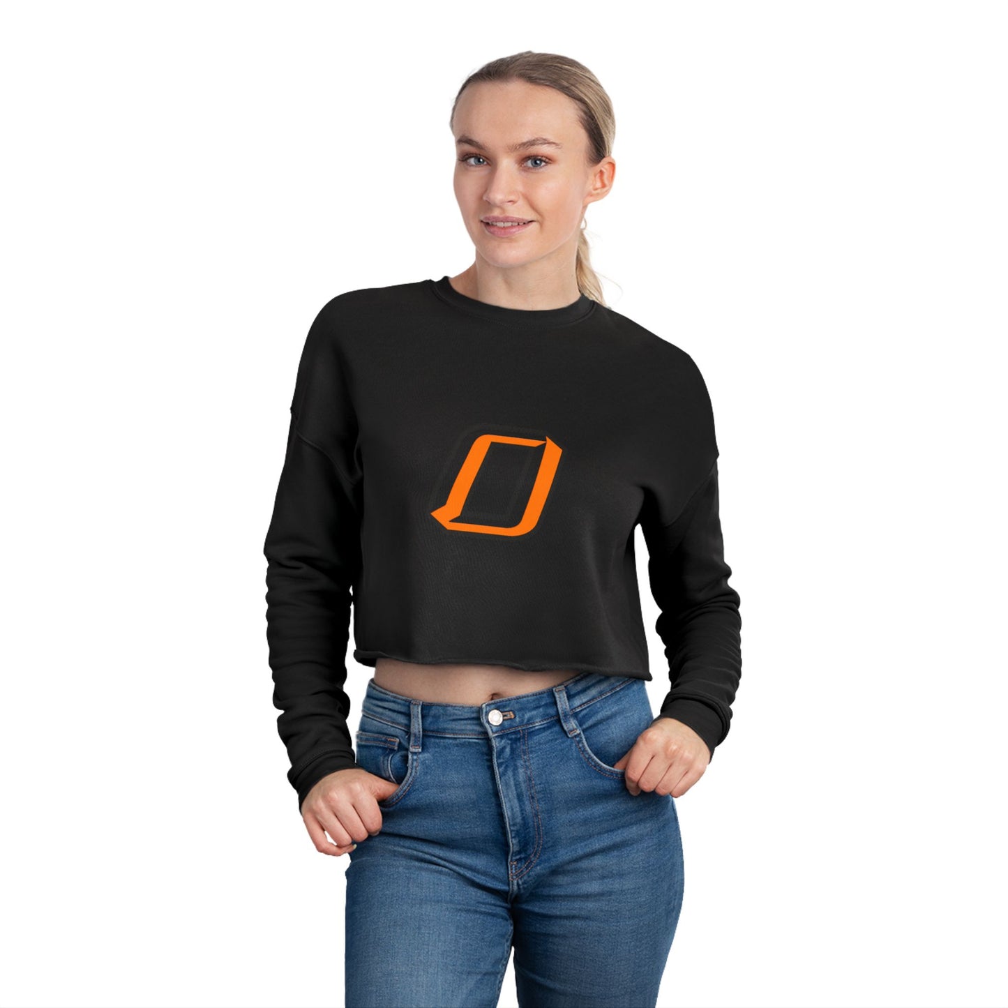 Osseo Orioles Trendy Women's Cropped Sweatshirt with Unique Graphic Design
