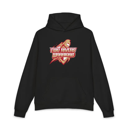Two River Warriors Hoodie — Retro Sports Logo Pullover