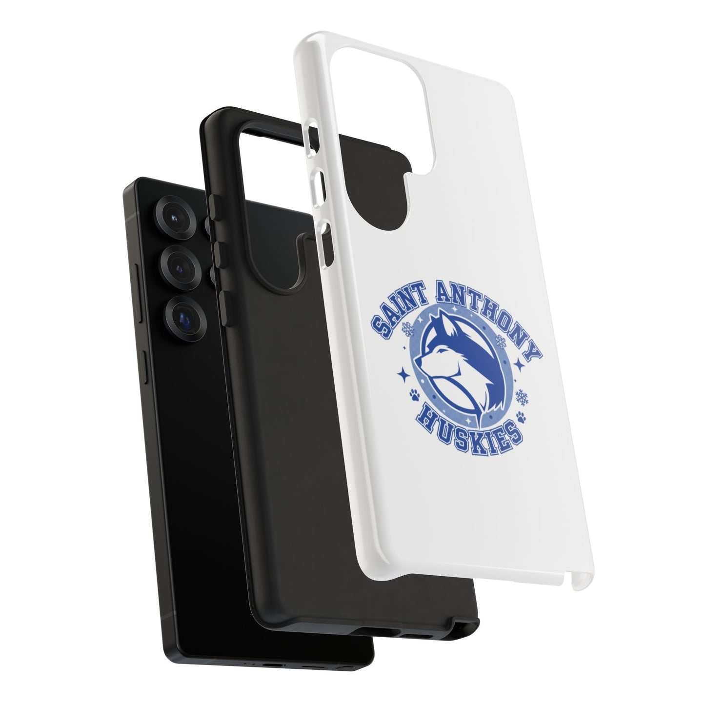 Saint Anthony Huskies Tough Phone Case — Protective White Phone Cover with Husky Logo