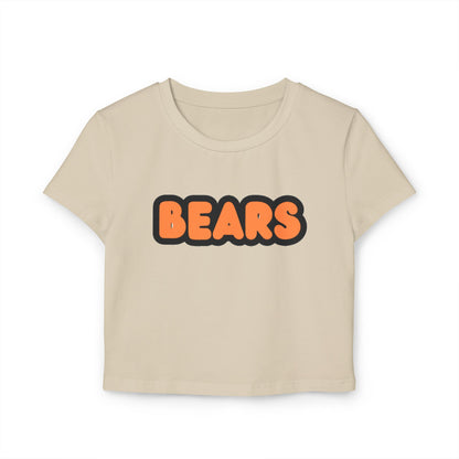 White Bear Lake Bears Women’s Baby Tee - Retro Graphic Top for Casual Vibes