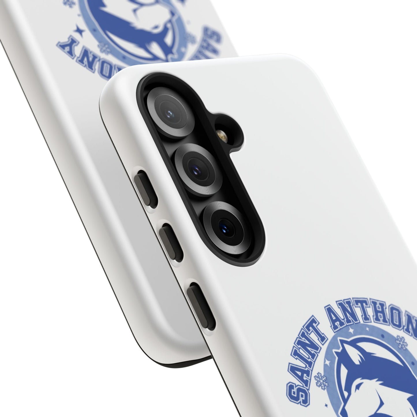 Saint Anthony Huskies Tough Phone Case — Protective White Phone Cover with Husky Logo