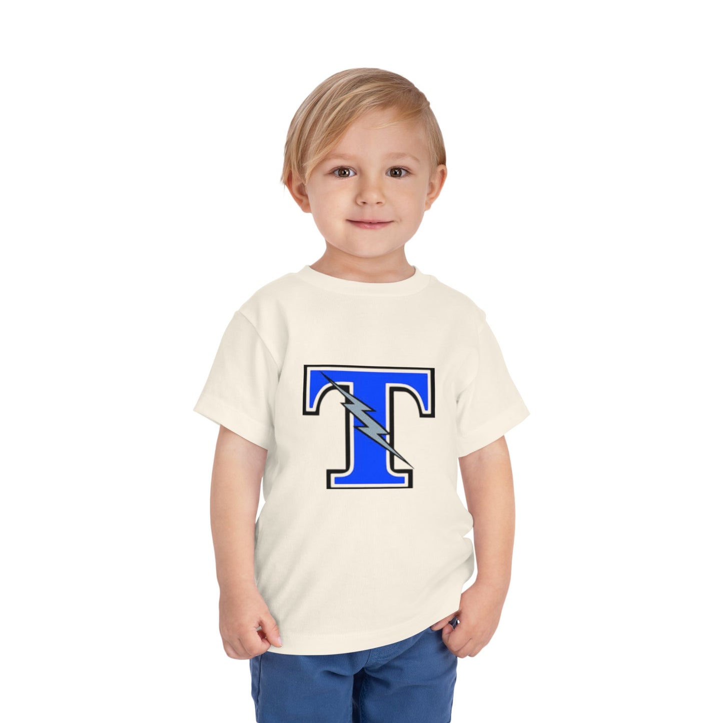 Tartan Titans Toddler Short Sleeve Tee - Fun Lightning Bolt Design