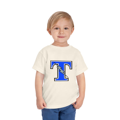 Tartan Titans Toddler Short Sleeve Tee - Fun Lightning Bolt Design