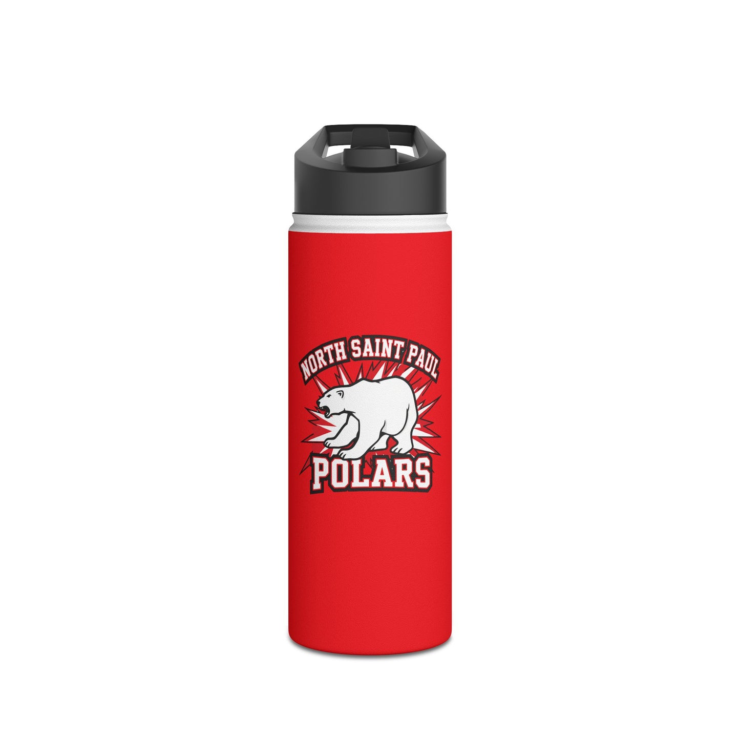 North Saint Paul Polars Stainless Steel Water Bottle, Motivational Hydration Bottle, Sports Water Bottle, Eco-Friendly Gift