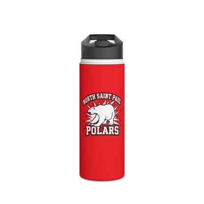 North Saint Paul Polars Stainless Steel Water Bottle, Motivational Hydration Bottle, Sports Water Bottle, Eco-Friendly Gift