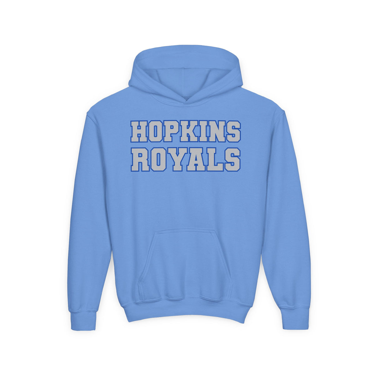 Hopkins Royals Youth Hoodie — Leo Lion Back Logo