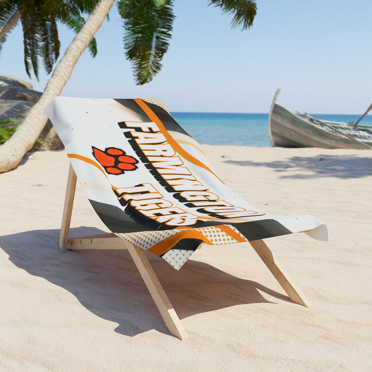 Farmington Tigers Beach Towel