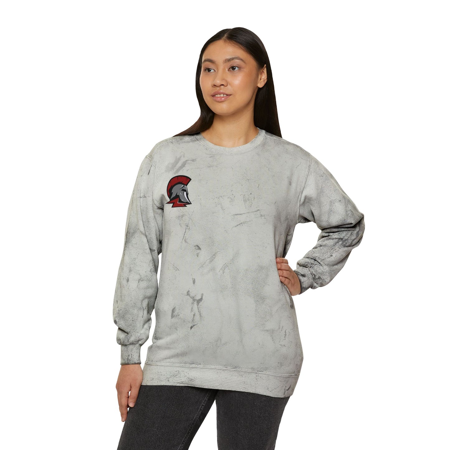 Richfield Spartans Color Blast Crewneck Sweatshirt for a Vibrant Vibe, Unisex Tie-Dye Fashion