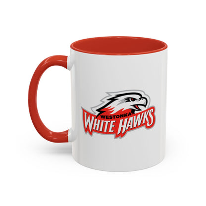 Mound Westonka White Hawks Accent Coffee Mug - Stylish 15oz or 11oz