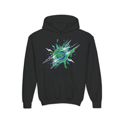 Eagan Wildcats Youth Hoodie —  Green Splash Graphic