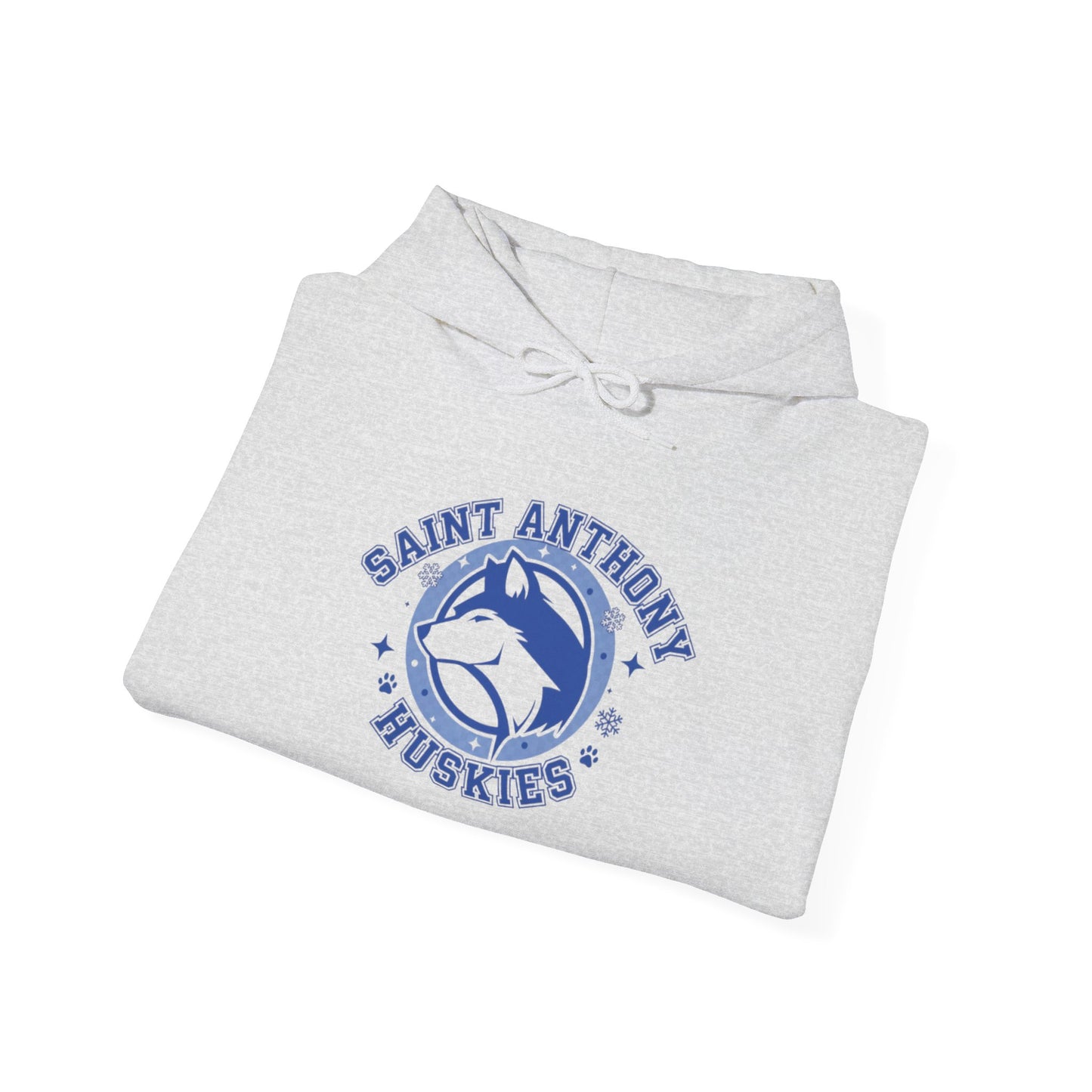 Saint Anthony Huskies Unisex Hooded Sweatshirt – Perfect for School Spirit and Casual Wear