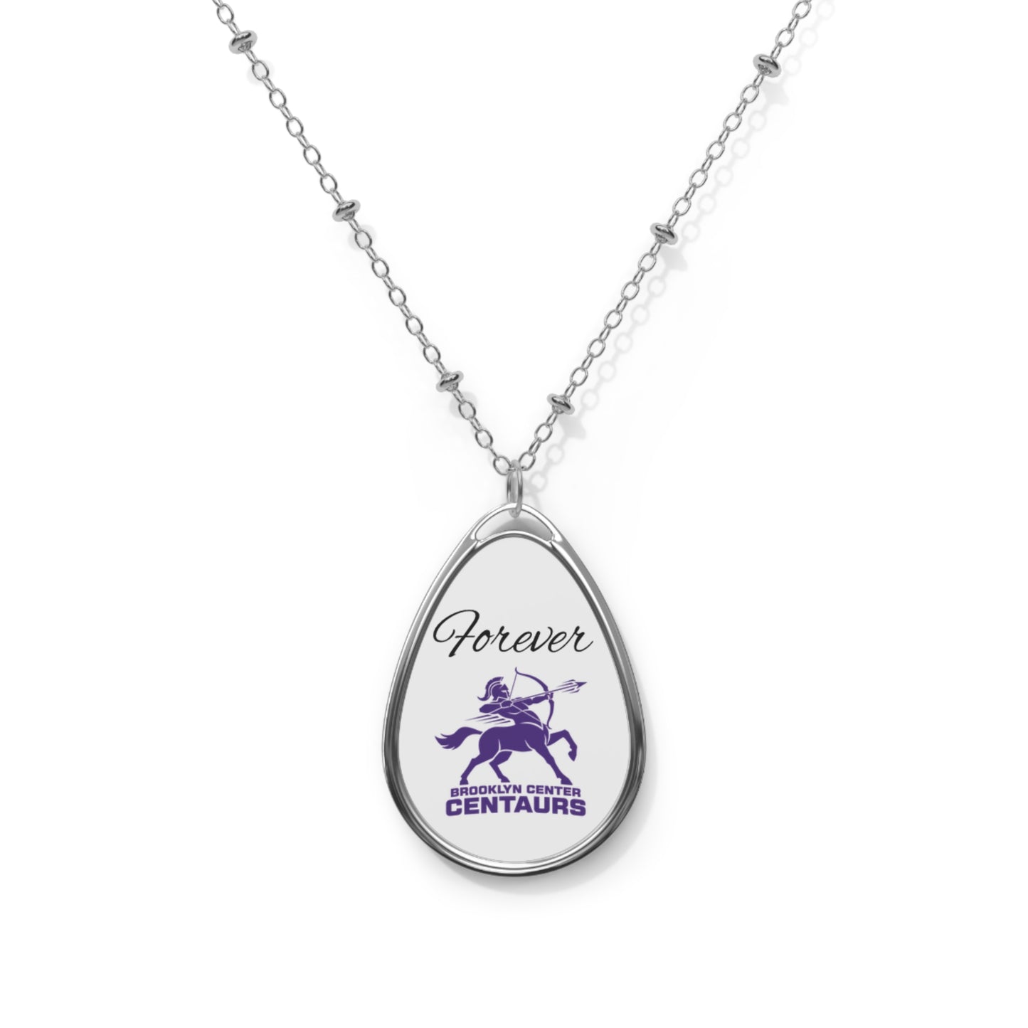 Brooklyn Center Centaurs 'Forever' Oval Pendant Necklace