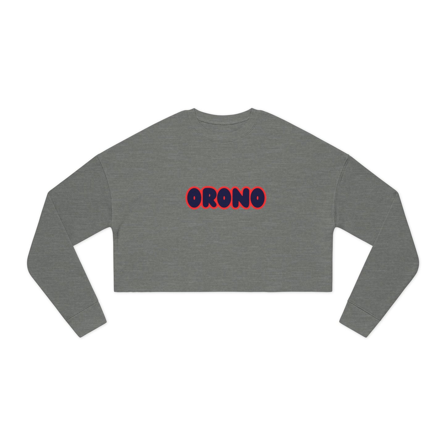 Orono Spartans Trendy Women's Cropped Sweatshirt with Unique Graphic Design