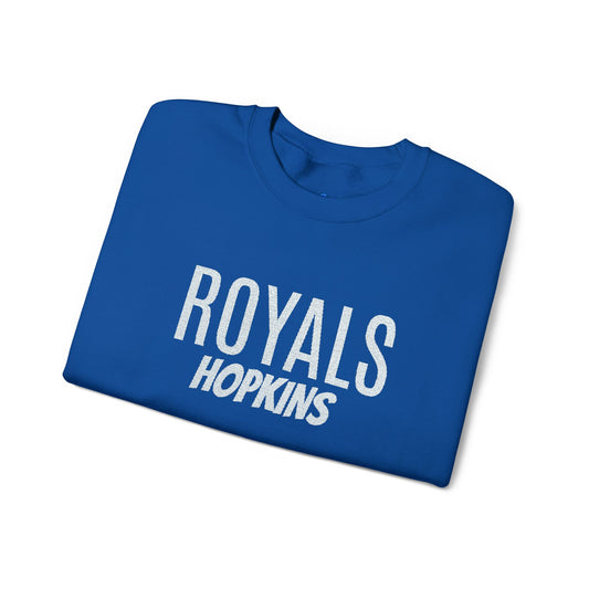 Hopkins Royals  Blue Embroidered Crewneck Sweatshirt