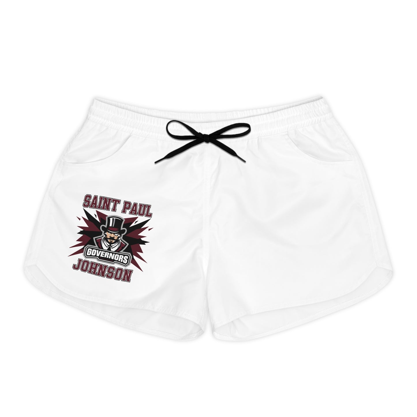 Saint Paul Johnson Governors  Women's White Casual Shorts