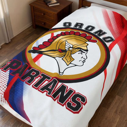 Orono Spartans Cozy Velveteen Plush Blanket - Perfect for Relaxation and Home Decor