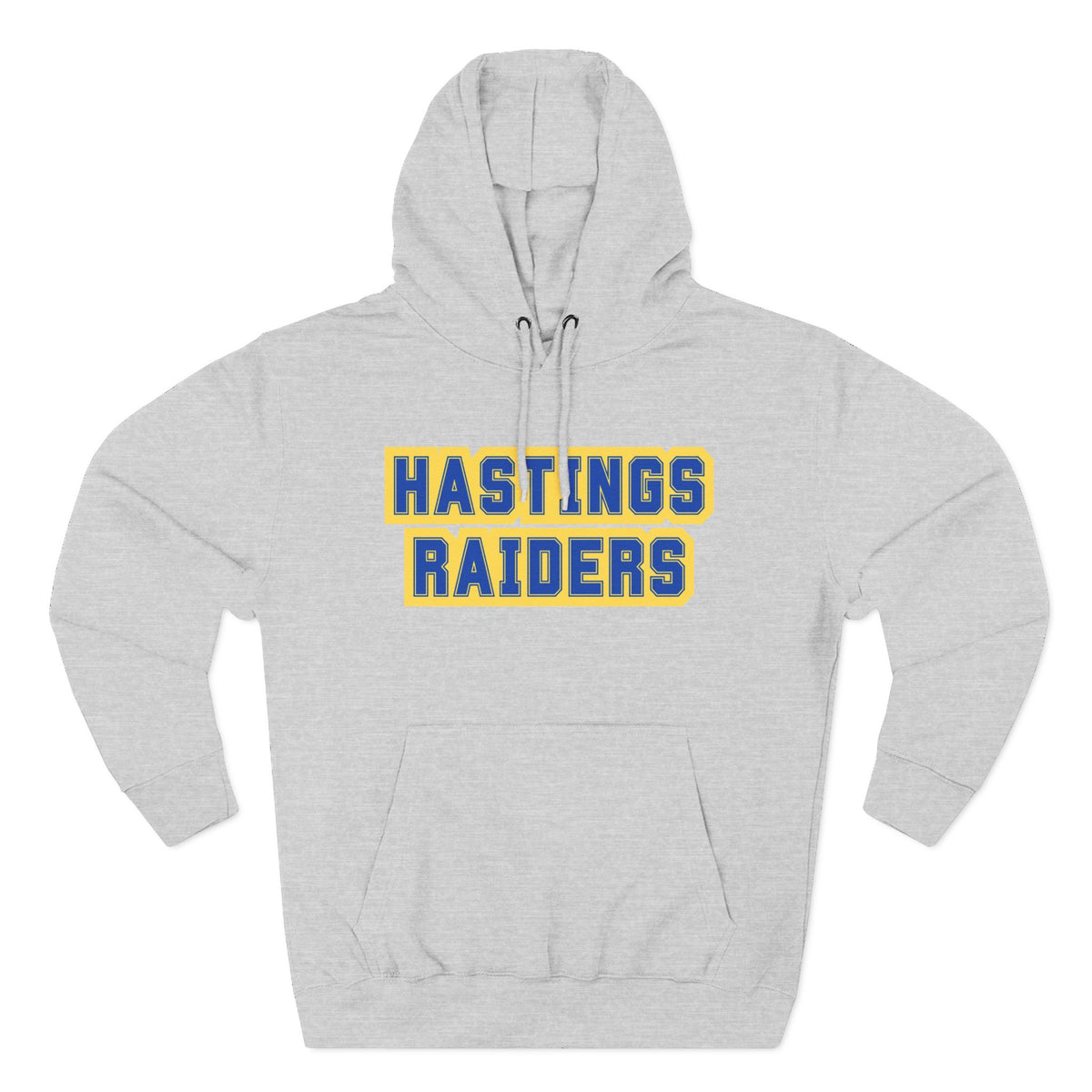 Hastings Raiders Hoodie — Collegiate Pullover with Bold Varsity Text