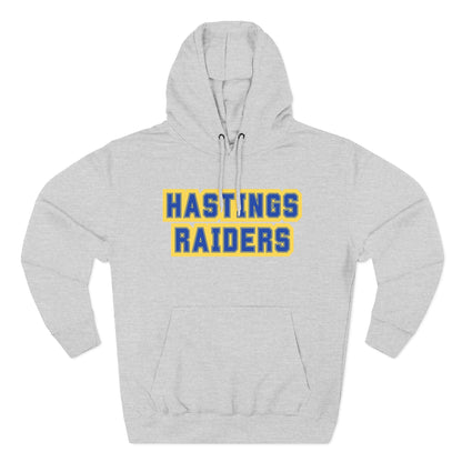 Hastings Raiders Hoodie — Collegiate Pullover with Bold Varsity Text