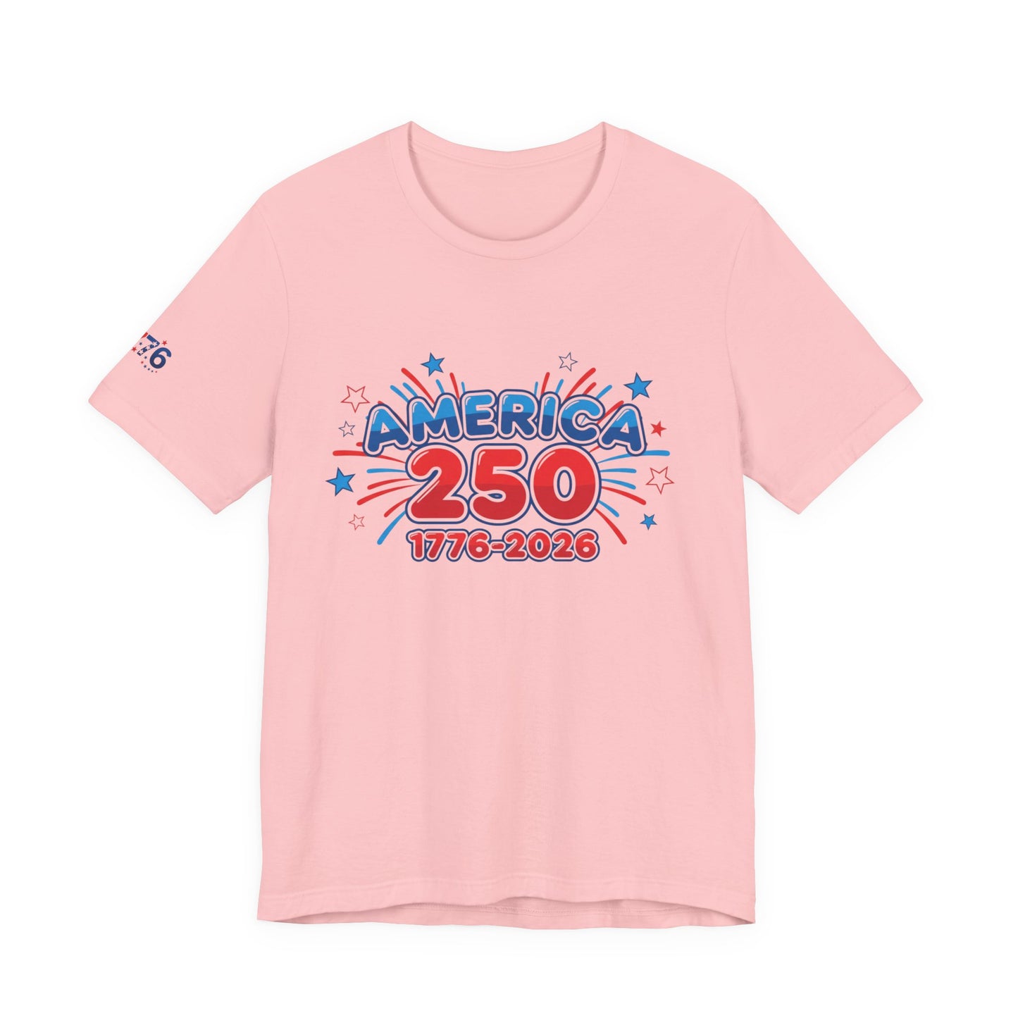 250th anniversary tee featuring America 250 graphic celebrating the 250th anniversary of the USA