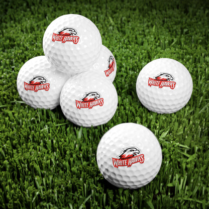Mound Westonka White Hawks Golf Balls Set - 6 Pack with Unique Design for Golf Enthusiasts