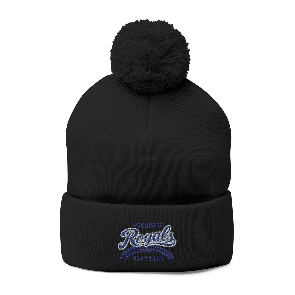 Woodbury Royals Softball Embroidered Pom-Pom Knit Cap