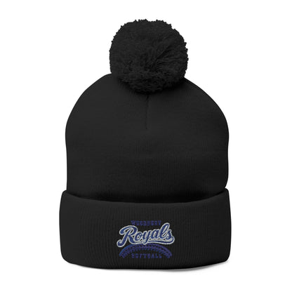 Woodbury Royals Softball Embroidered Pom-Pom Knit Cap