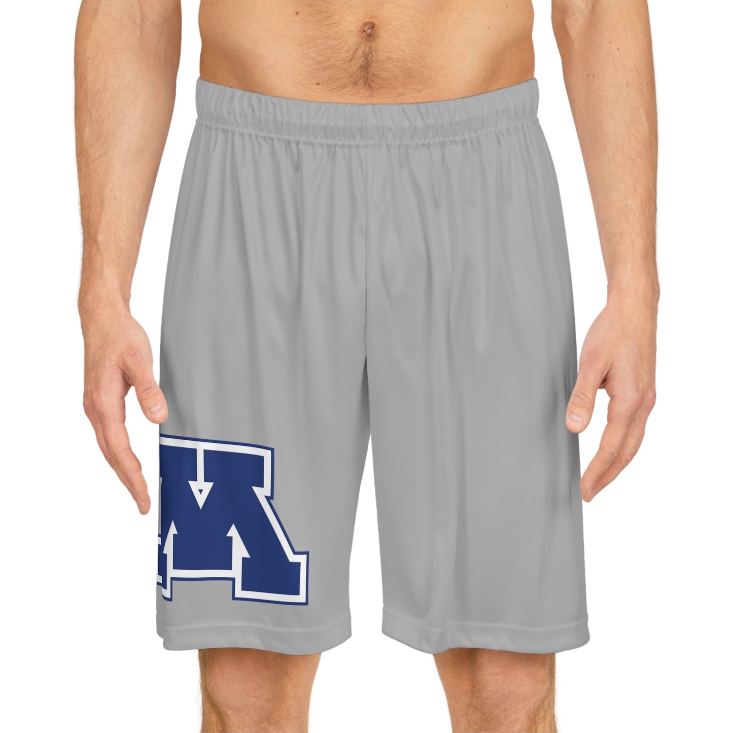 Minnetonka Skippers Grey Men's Basketball Shorts - Comfortable Athletic Wear
