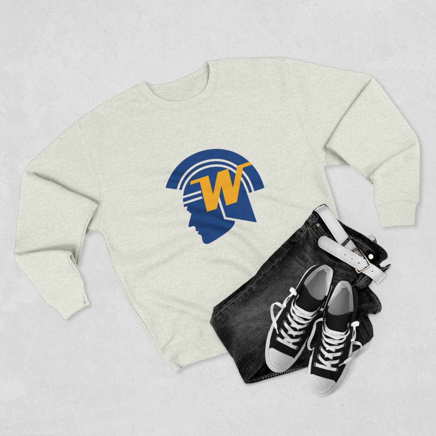 Unisex Crewneck Sweatshirt with Wayzata Trojans Design - Perfect for Sports Fans & Casual Wear