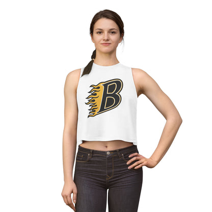 Burnsville Blaze Crop Top — Retro Script Athletic Women's Tank
