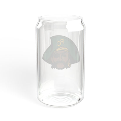 Park Center Pirates-Themed Sipper Glass with Bamboo Lid - 16oz Drinking Jar
