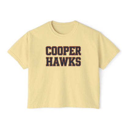Robbinsdale Cooper Hawks Women's Boxy Tee - Casual Athletic Wear for Game Days