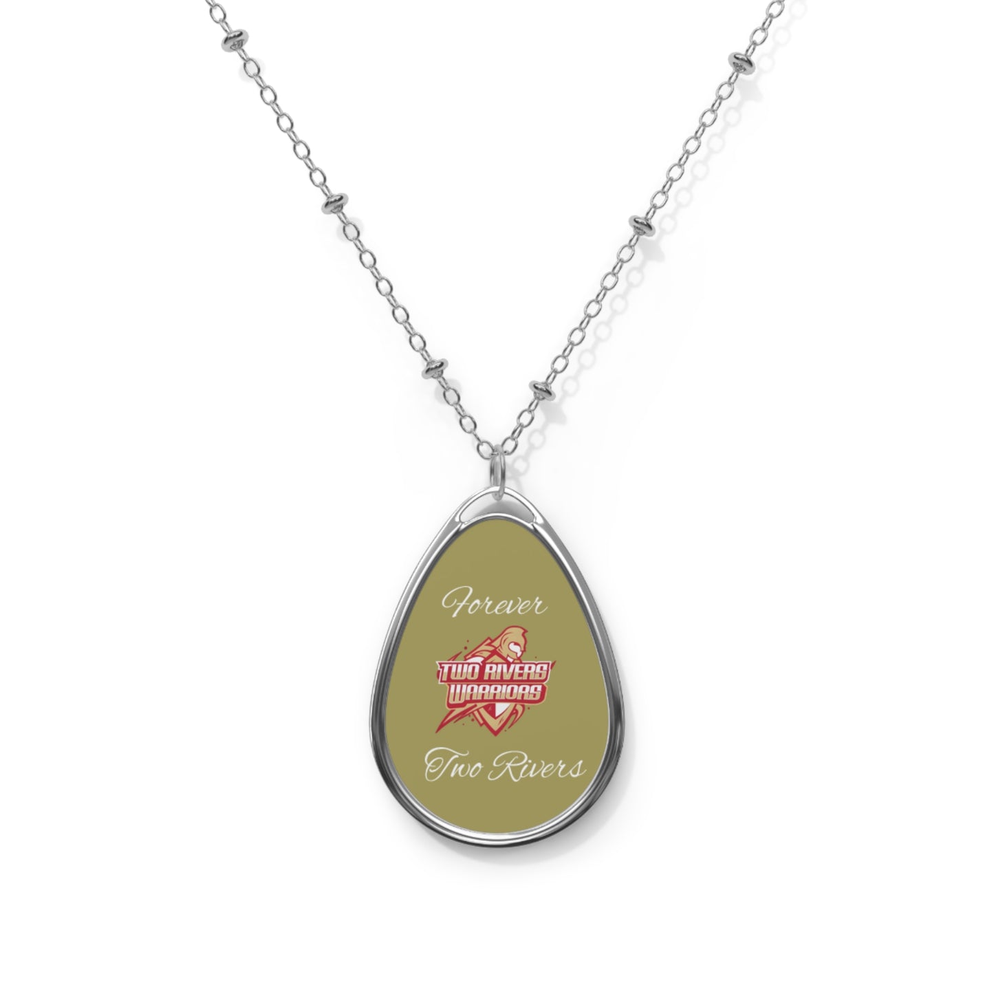 Two Rivers Warriors "Forever" Oval Necklace Pendant