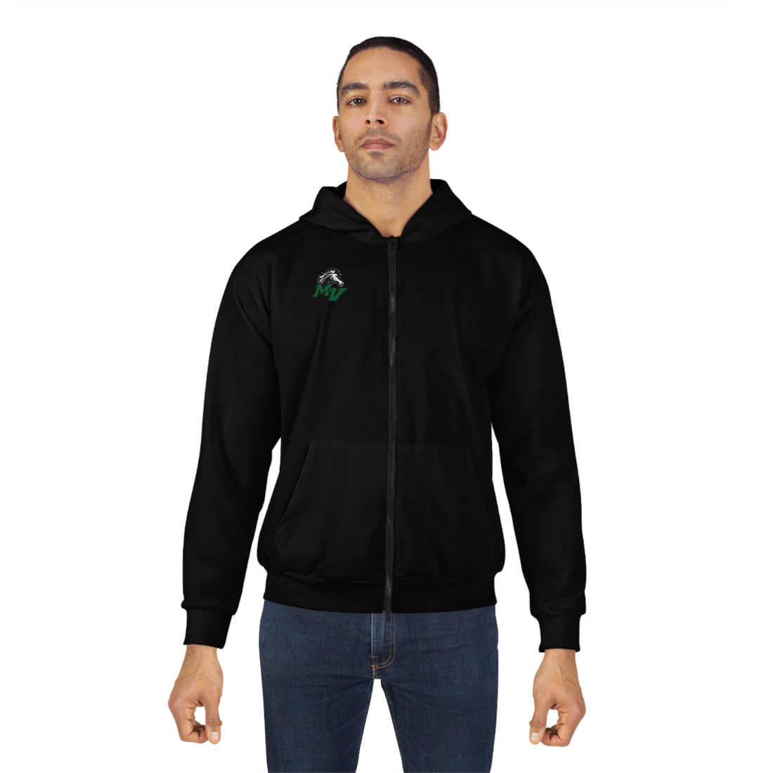 Mounds View Mustangs Unisex Zip Hoodie - Cozy Layer for All Occasions