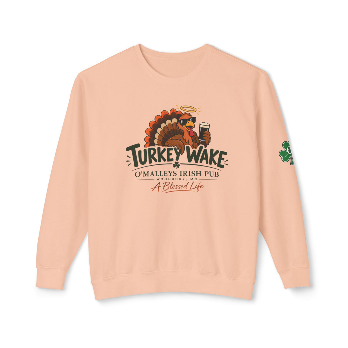 Turkey Wake Irish Pub Thanksgiving Crewneck Sweatshirt