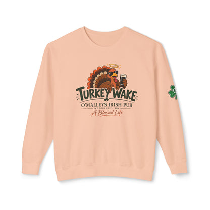 Turkey Wake Irish Pub Thanksgiving Crewneck Sweatshirt