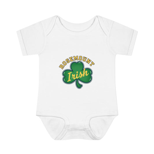 Rosemount Irish Clover Infant Bodysuit - Cute Baby Onesie with Green & Blue Graphic