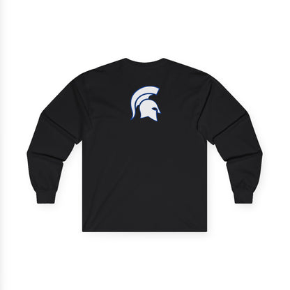 Simley Spartans Varsity S Letter Long Sleeve Tee — Spartan Helmet Back Graphic